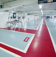 Example of a Wal Coatings in Car Parks for Chemical Reistance & Light Reflectance